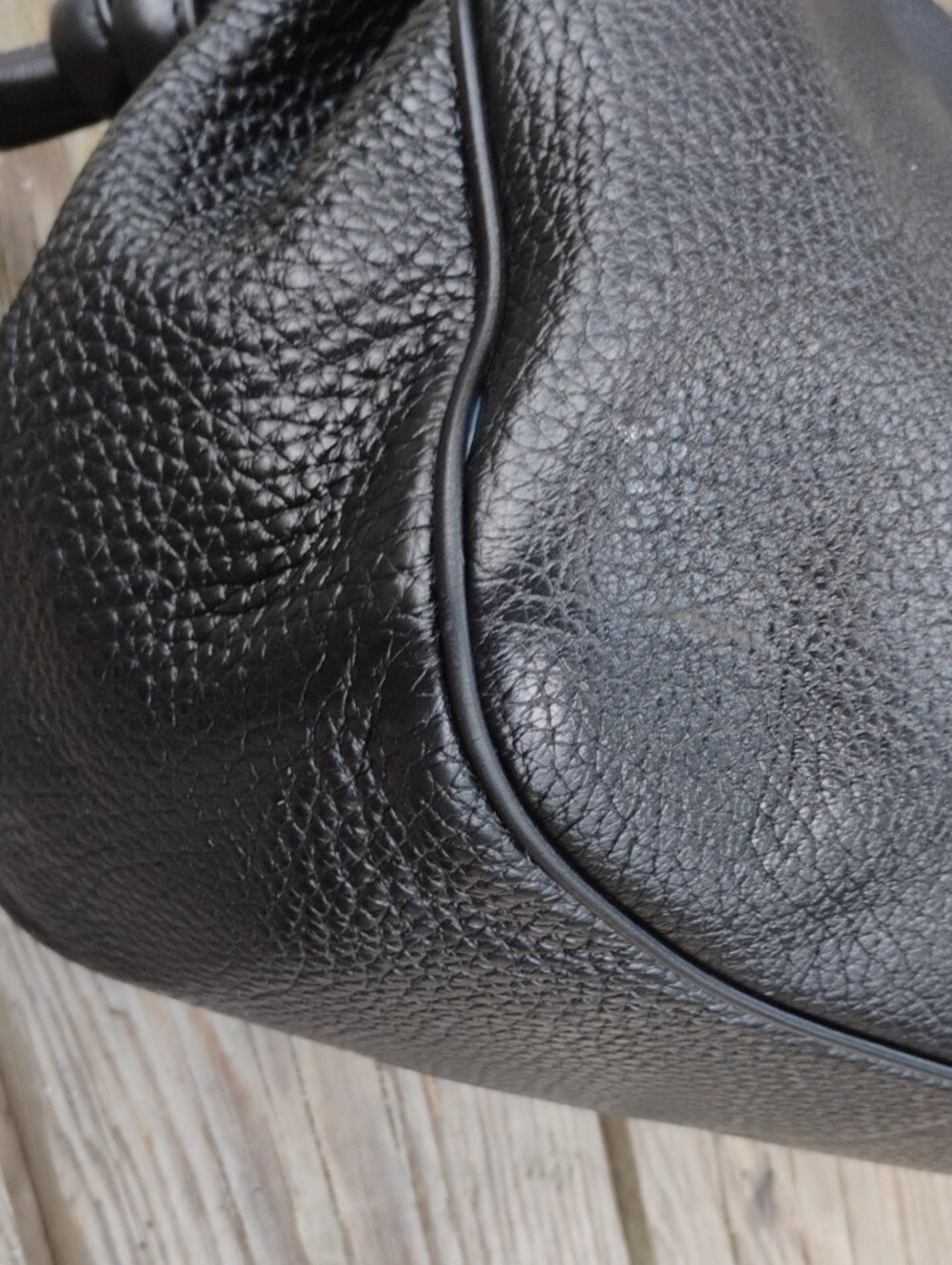 Michael Kors Black Pebbled Leather Shoulder Bag with Double Straps - Picture 4 of 9